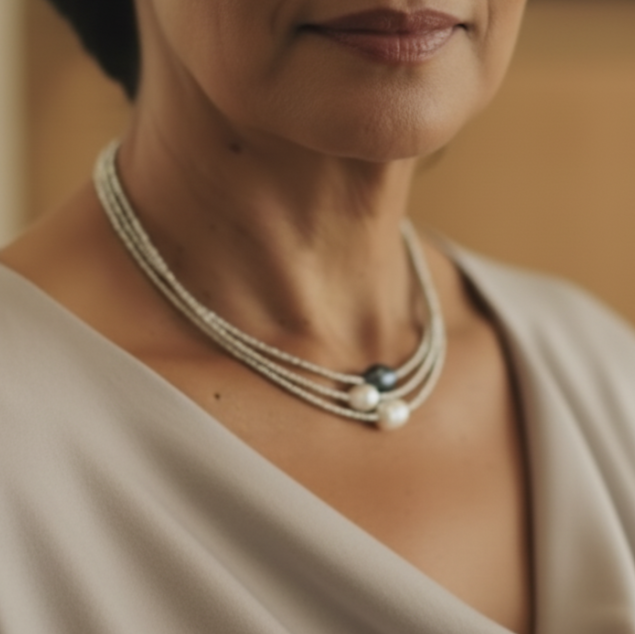 Delicate Artisan Pearl Necklace