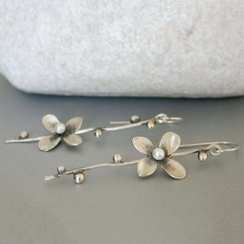 Delicate Artisan Pearl Earring