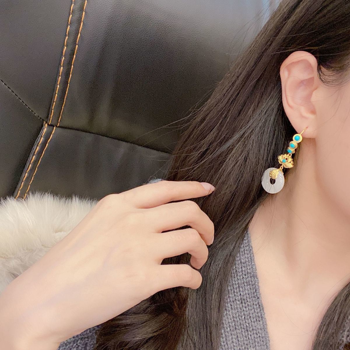 Vintage Handmade Silver Earring