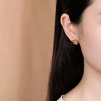 Vintage Handmade Gold Earring