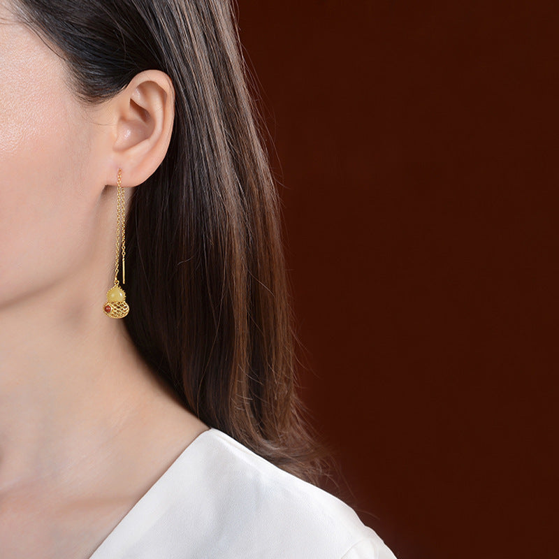 Vintage Handmade Gold Earring