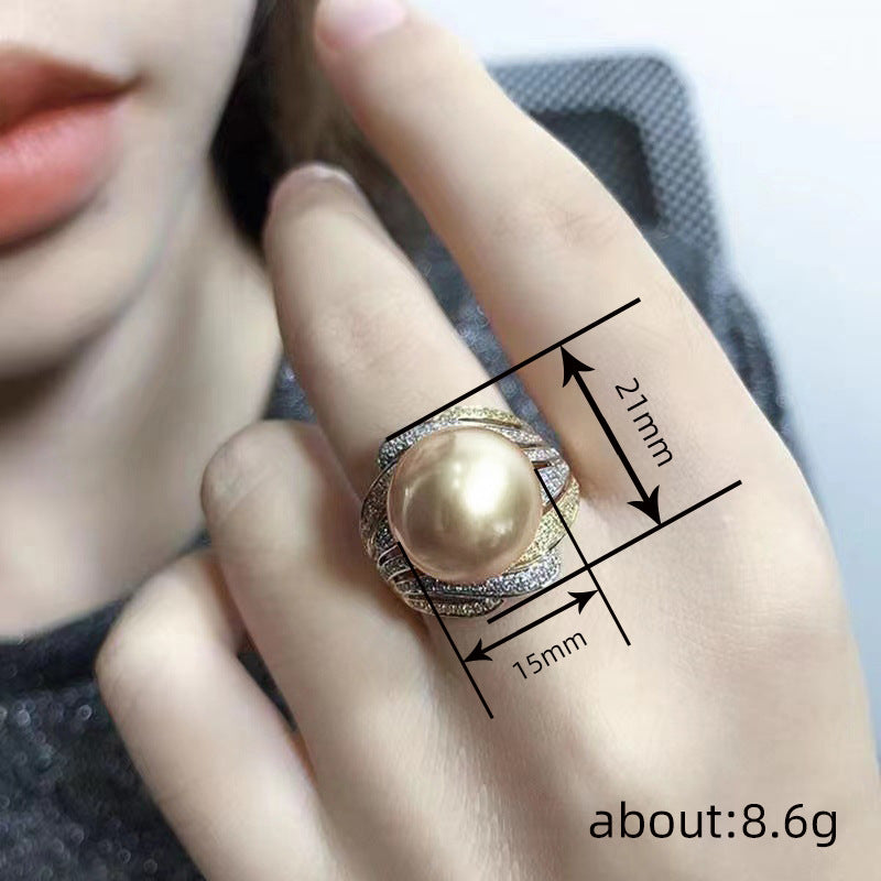 Beautiful Pearl Ring with Unique Style