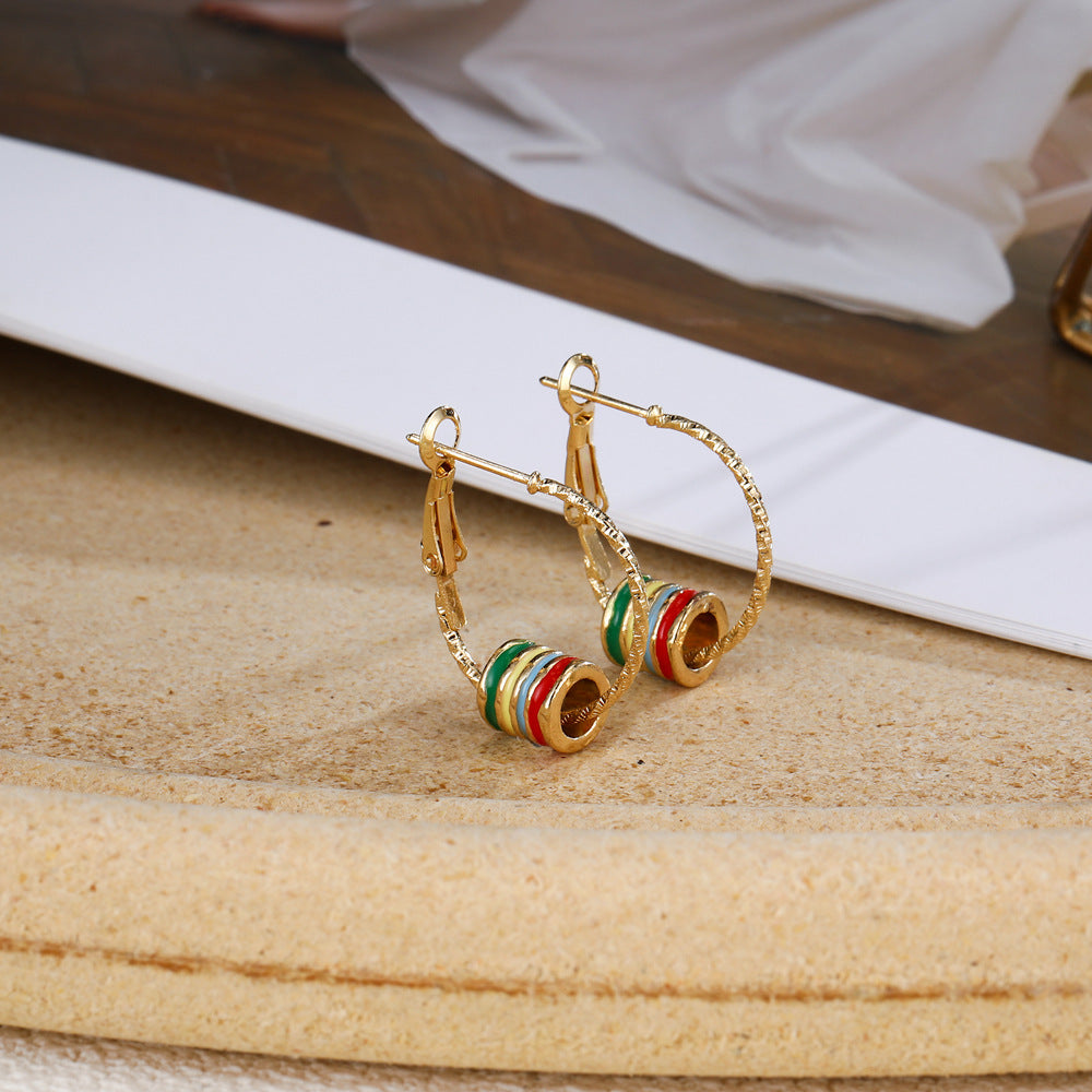 Vintage Handmade Gold Earring