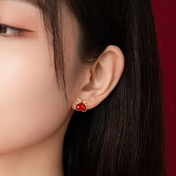 Vintage Handmade Gold Earring