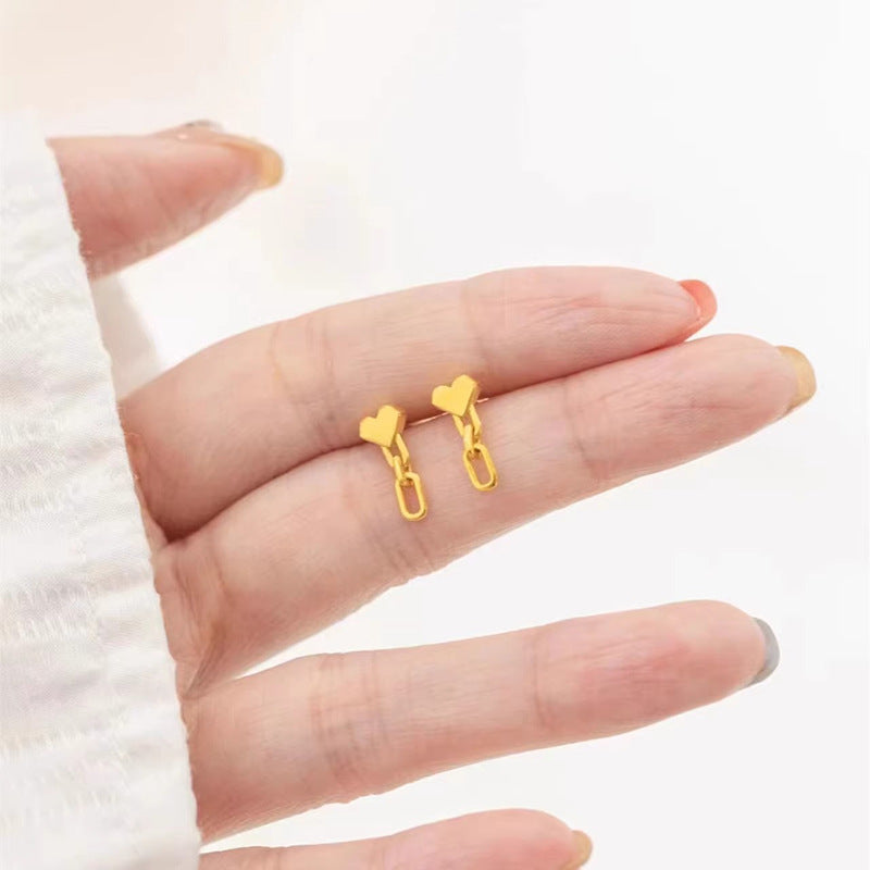 Vintage Handmade Gold Earring