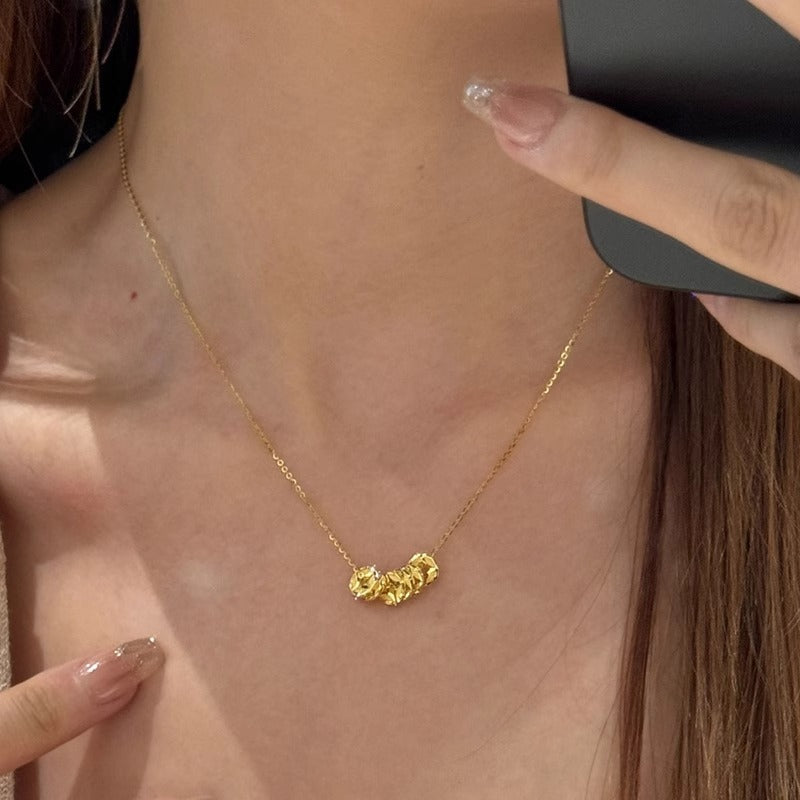 Vintage Handmade Gold Necklace