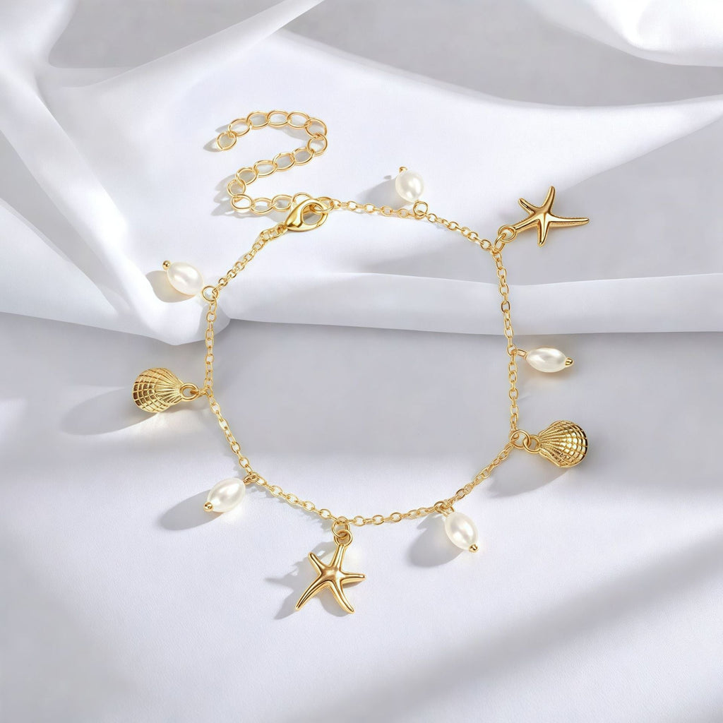 A Beautiful Pearl Anklet with Unique Style