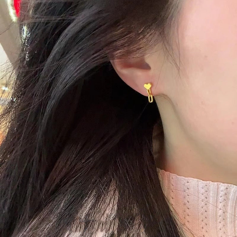 Vintage Handmade Gold Earring