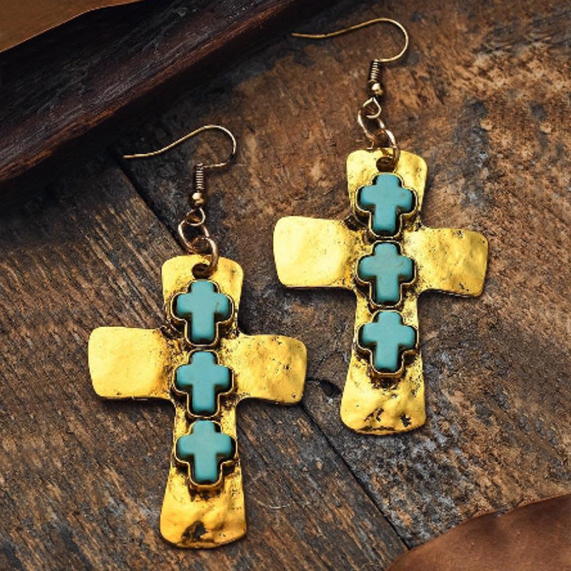 Vintage Handmade Gold Earring