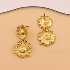 Vintage Handmade Gold Earring