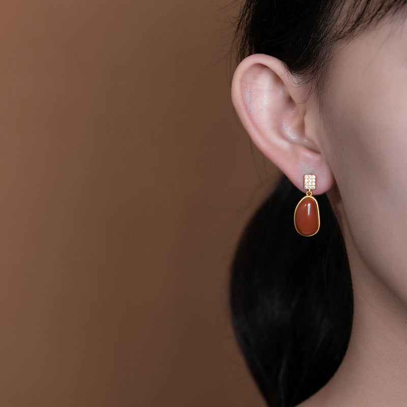 Vintage Handmade Gold Earring