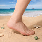 Vintage Handmade Gold Anklet