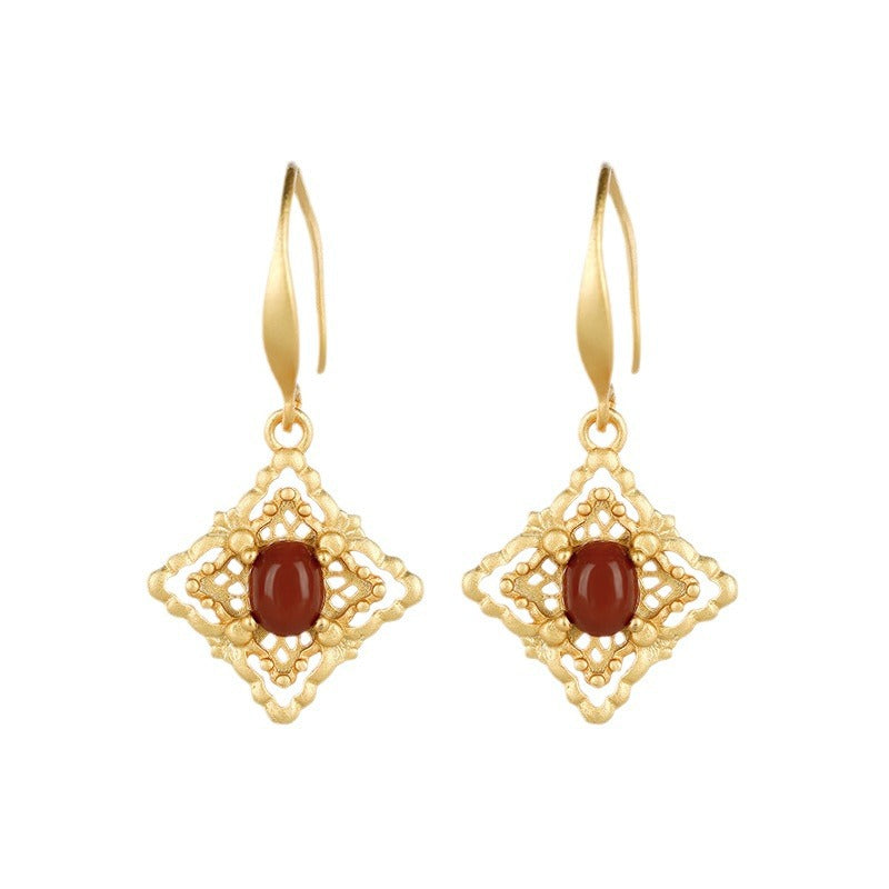 Vintage Handmade Gold Earring