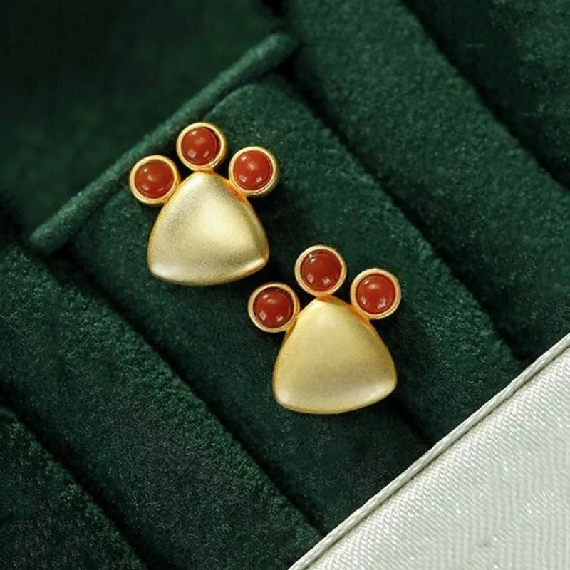 Vintage Handmade Gold Earring