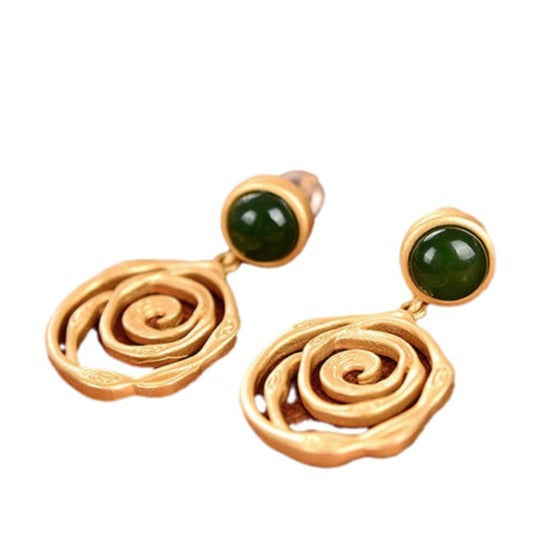 Vintage Handmade Gold Earring