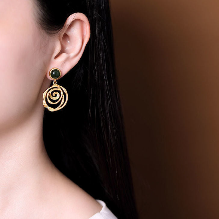 Vintage Handmade Gold Earring