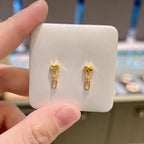 Vintage Handmade Gold Earring