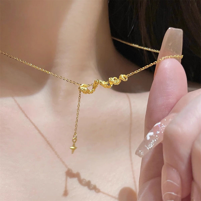 Vintage Handmade Gold Necklace