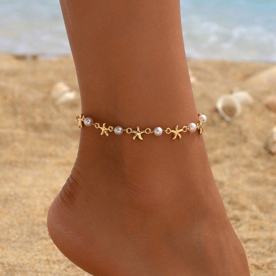 Beautiful Pearl Anklet with Unique Style