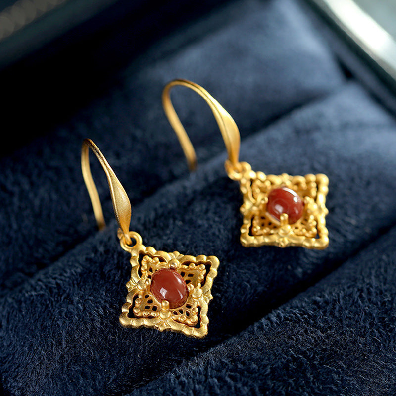 Vintage Handmade Gold Earring