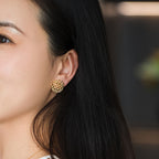 Vintage Handmade Gold Earring