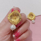 Vintage Handmade Gold Earring