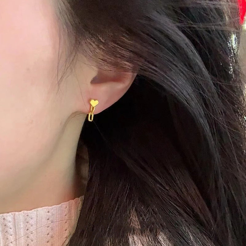 Vintage Handmade Gold Earring