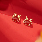 Vintage Handmade Gold Earring