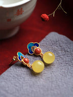 Vintage Handmade Gold Earring