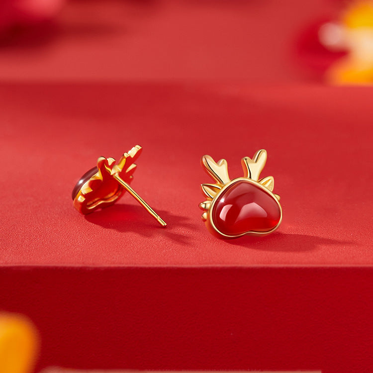 Vintage Handmade Gold Earring