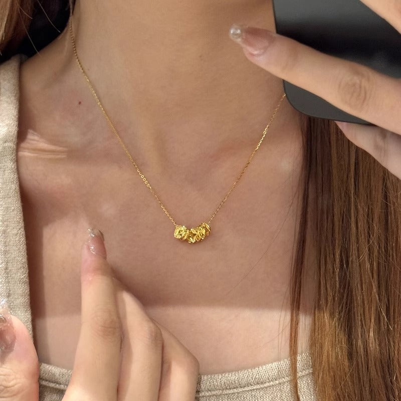 Vintage Handmade Gold Necklace