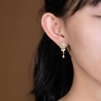 Vintage Handmade Gold Earring