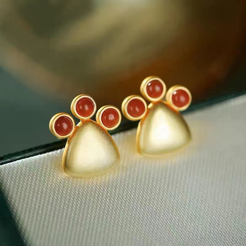 Vintage Handmade Gold Earring