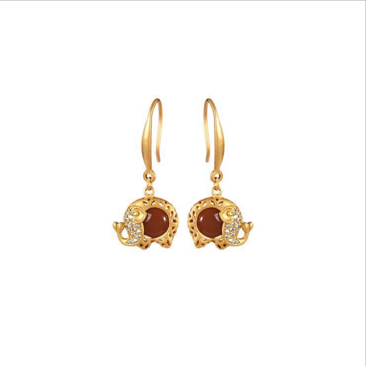 Vintage Handmade Gold Earring