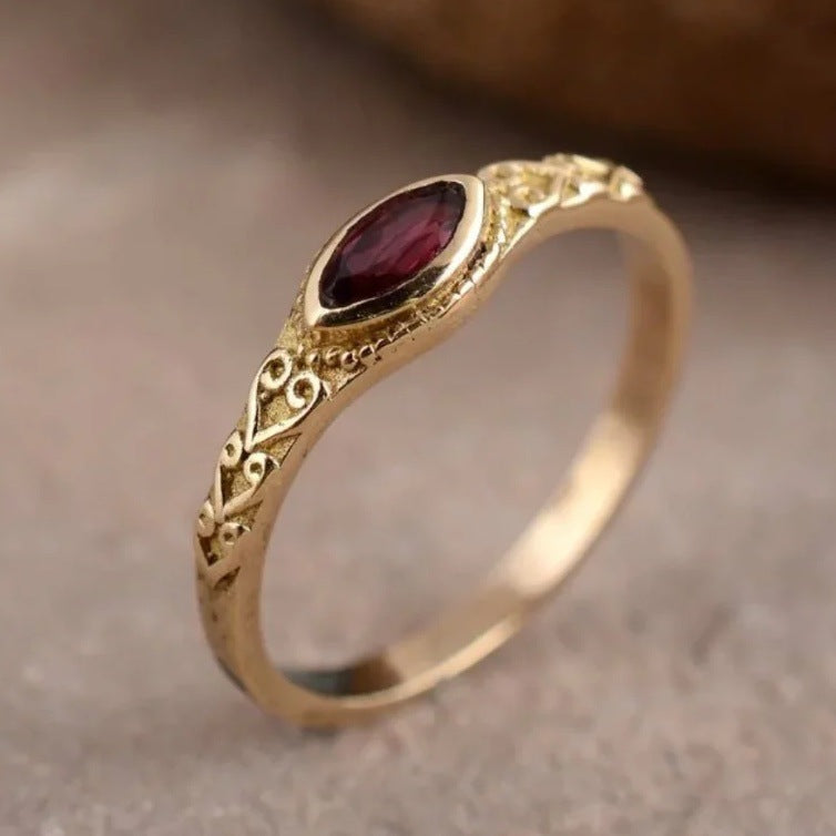 A Delicate Artisan Gold Ring