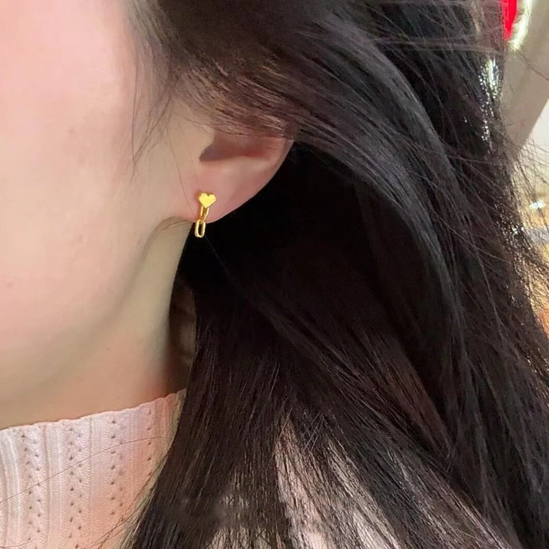 Vintage Handmade Gold Earring