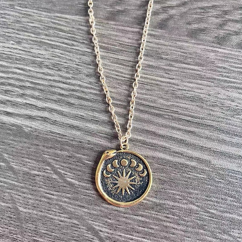 Delicate Artisan Gold Pendant