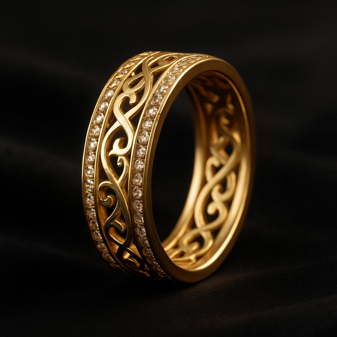 Bright Hollow Gold Ring
