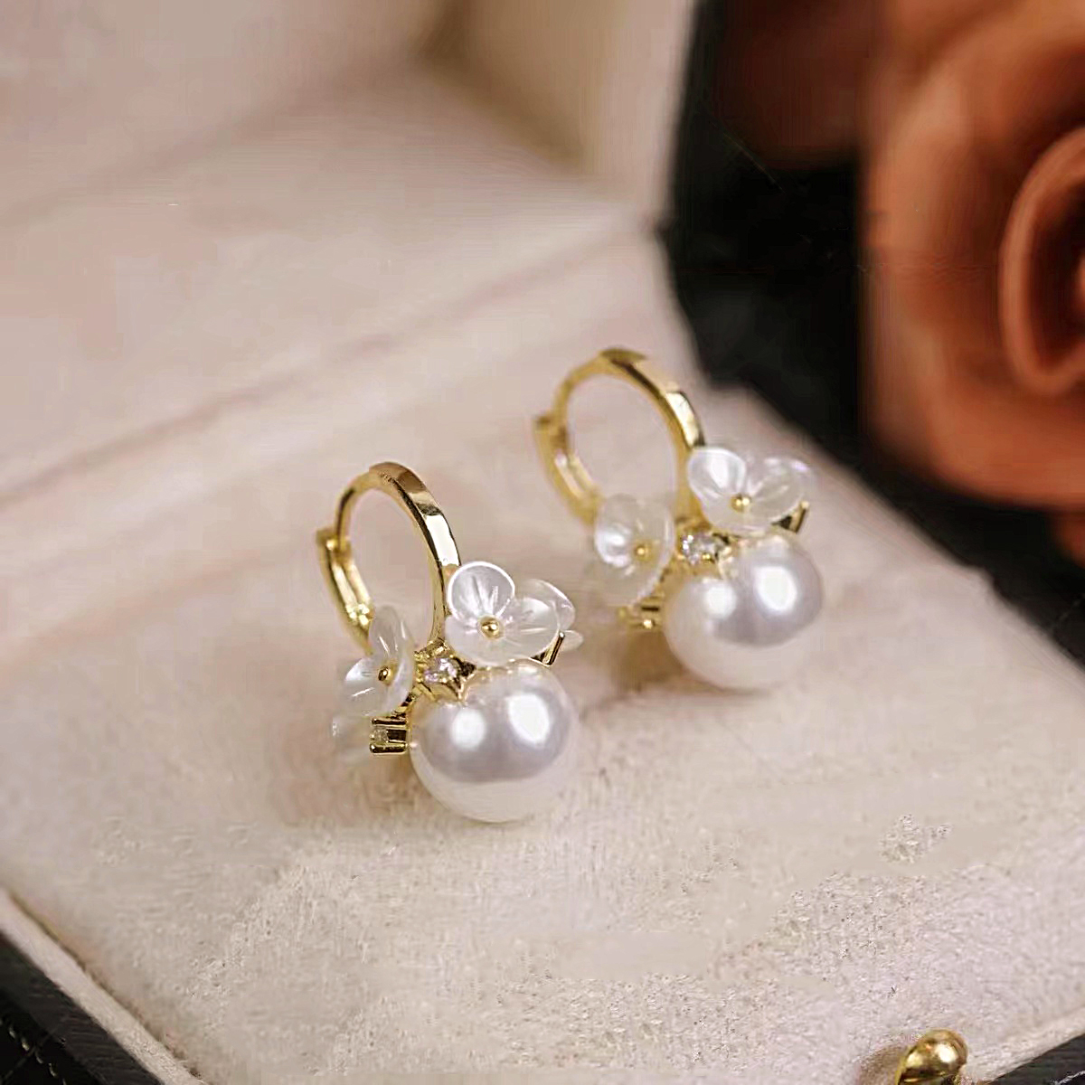 Delicate Artisan Pearl Earring