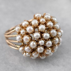Delicate Artisan Pearl Ring